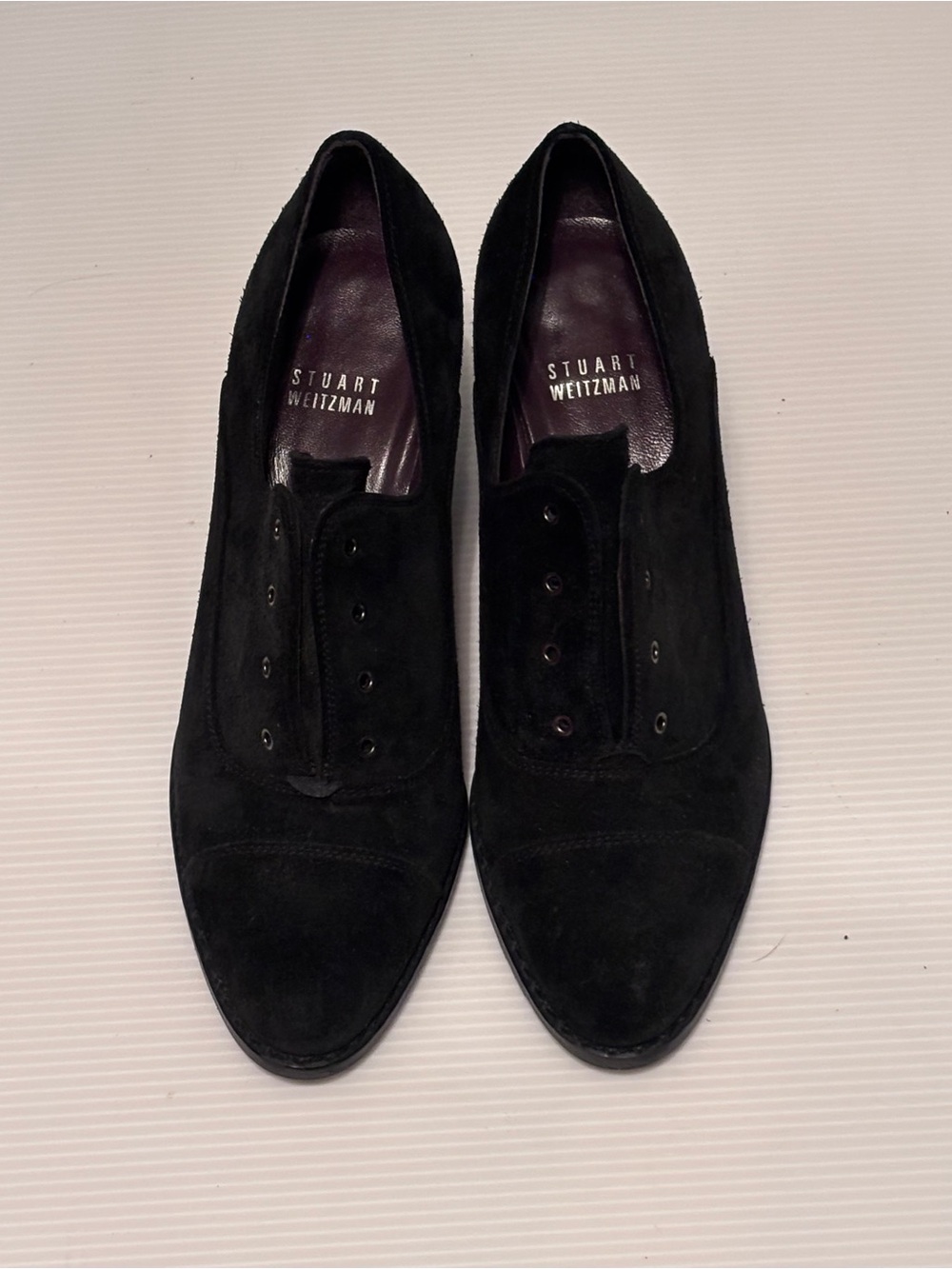 Stuart Weitzman Suede Oxfords Heels